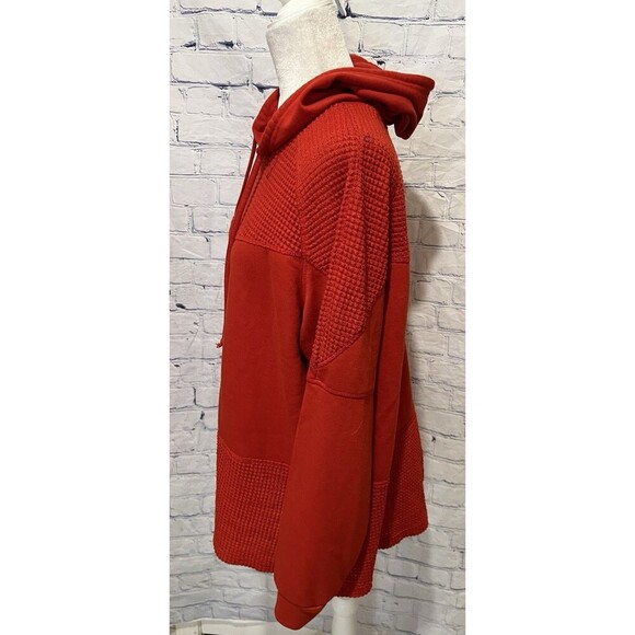 Dokotoo Orange Waffle Knit Hoodies for Women Zip Up Drawstring Size Medium - Picture 4 of 9